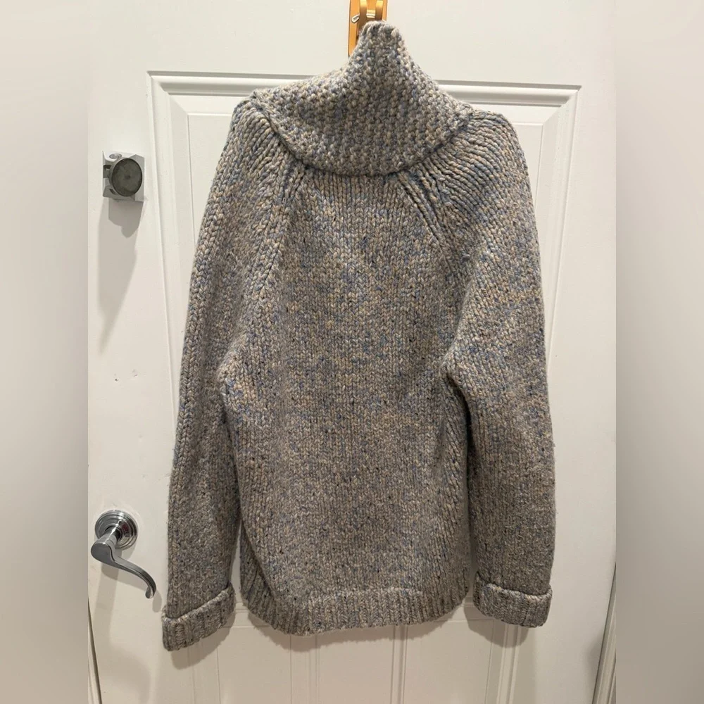 Crew Donegal Wool Shawl Sweater.